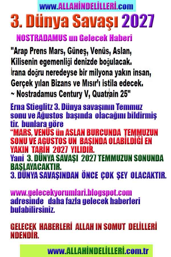 3. Dünya savaşı ne zaman?, 3. dünya savaşı tarihi 2027